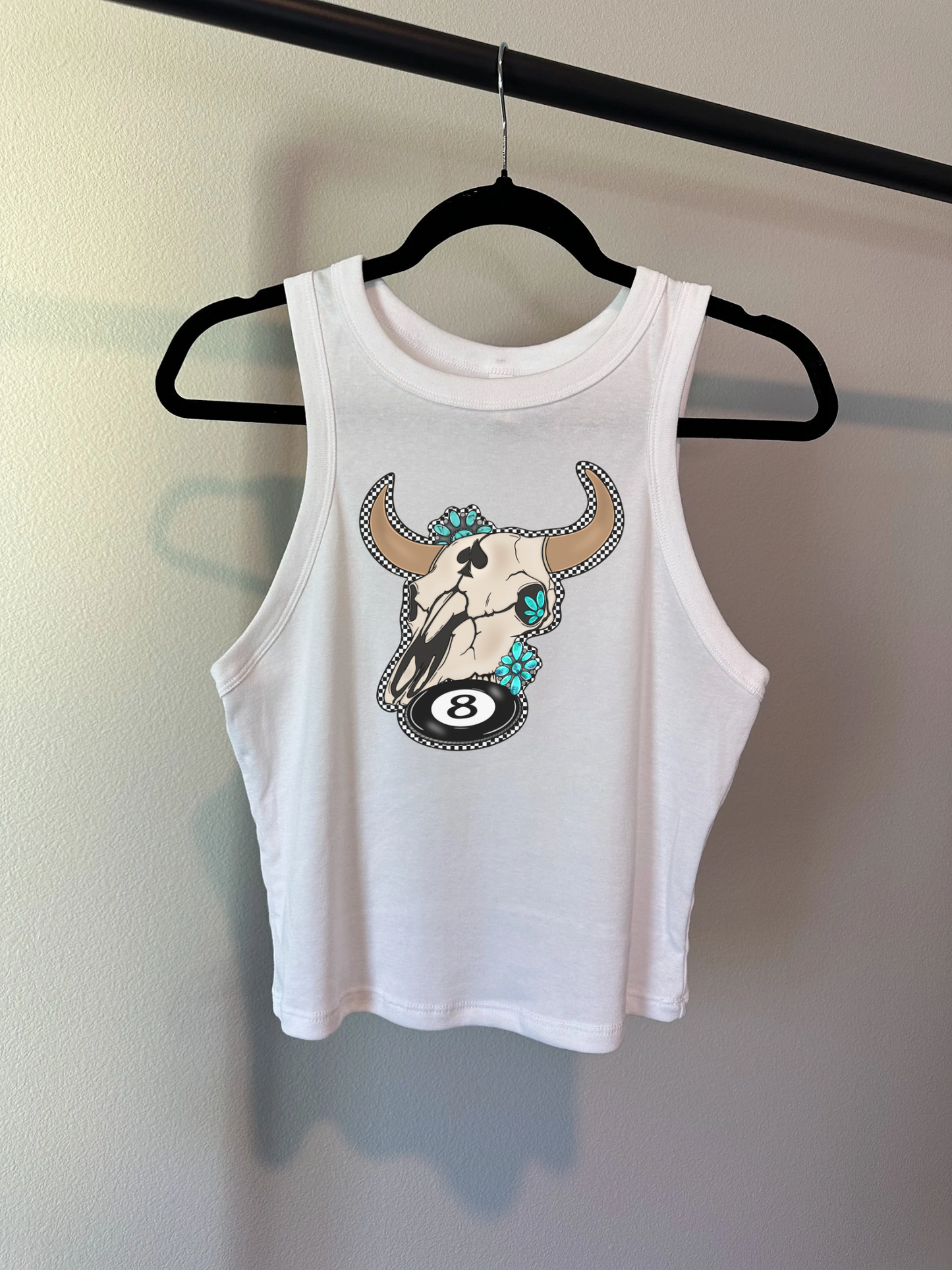 Retro Longhorn Cropped Tank