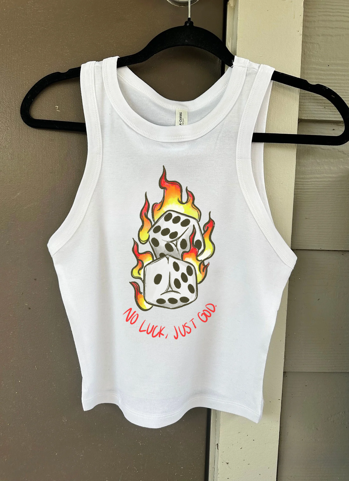 No Luck, Just God Cropped Tank