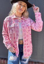 Load image into Gallery viewer, Pink Cattle Brand Shacket
