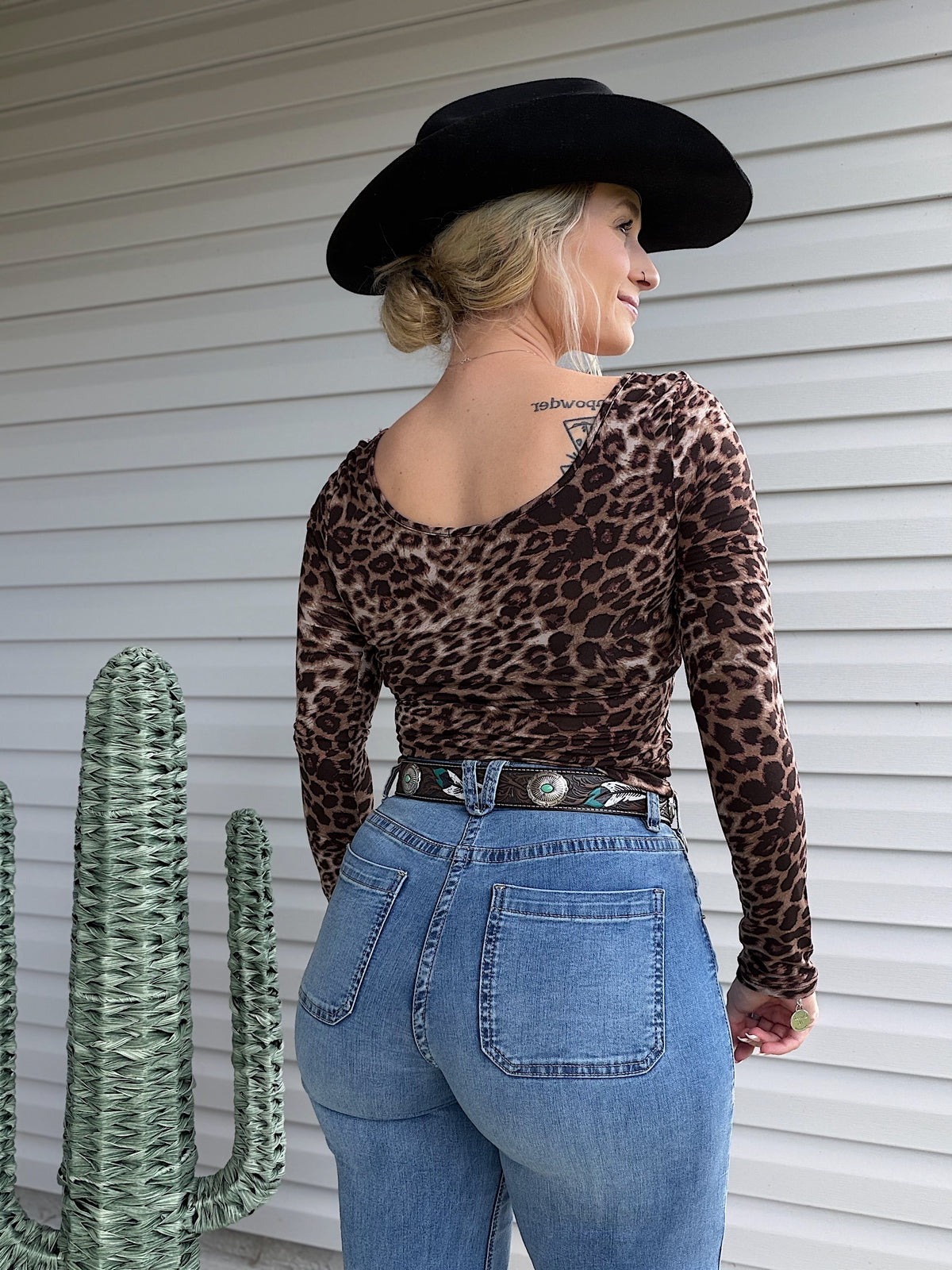 Long Sleeve Leopard Top