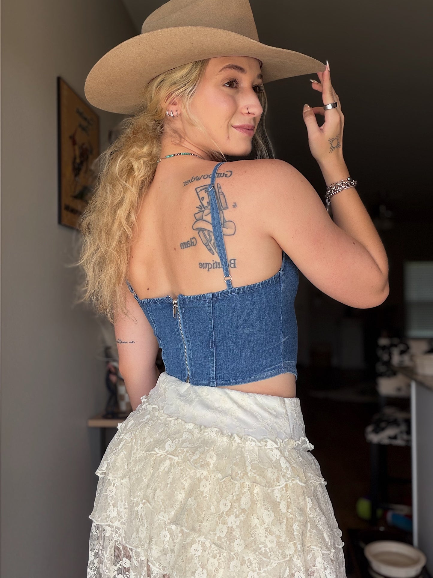 Denim Corset Tank