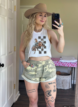 Load image into Gallery viewer, Checkered Cowboy Cropped Tank
