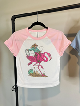 Load image into Gallery viewer, Cowgirl Flamingo Baby Tee
