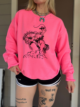 Load image into Gallery viewer, Cowboy Doodle Crewneck (Hot Pink)
