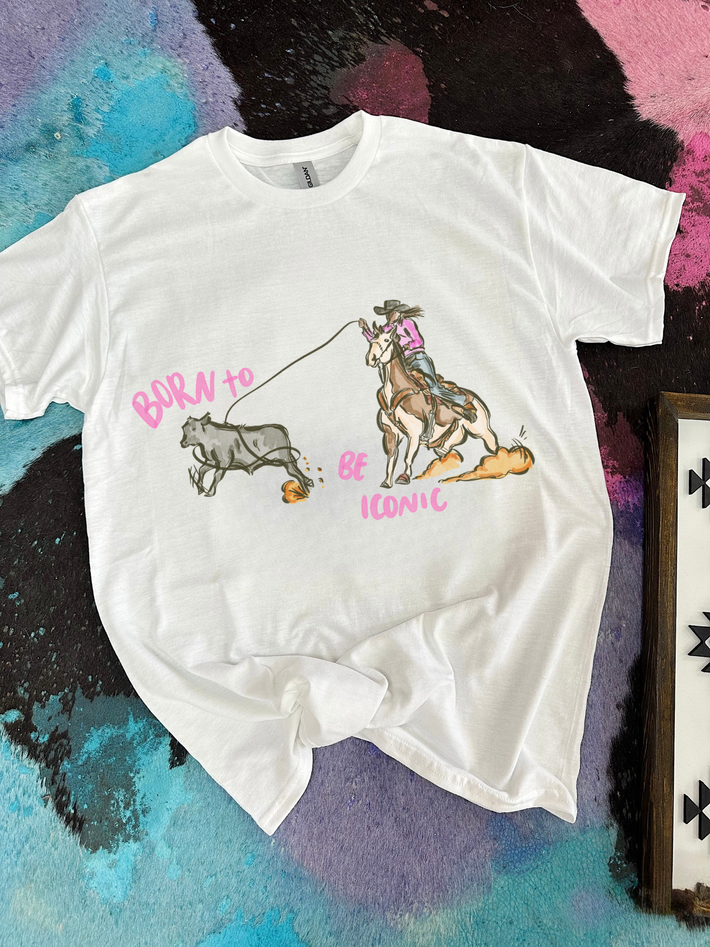 Iconic Cowgirl TEE or CREWNECK
