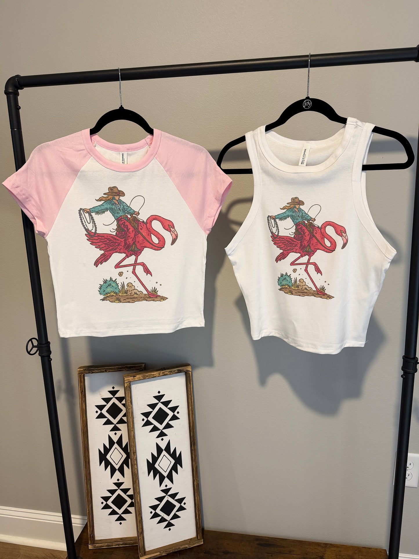 Cowgirl Flamingo Baby Tee