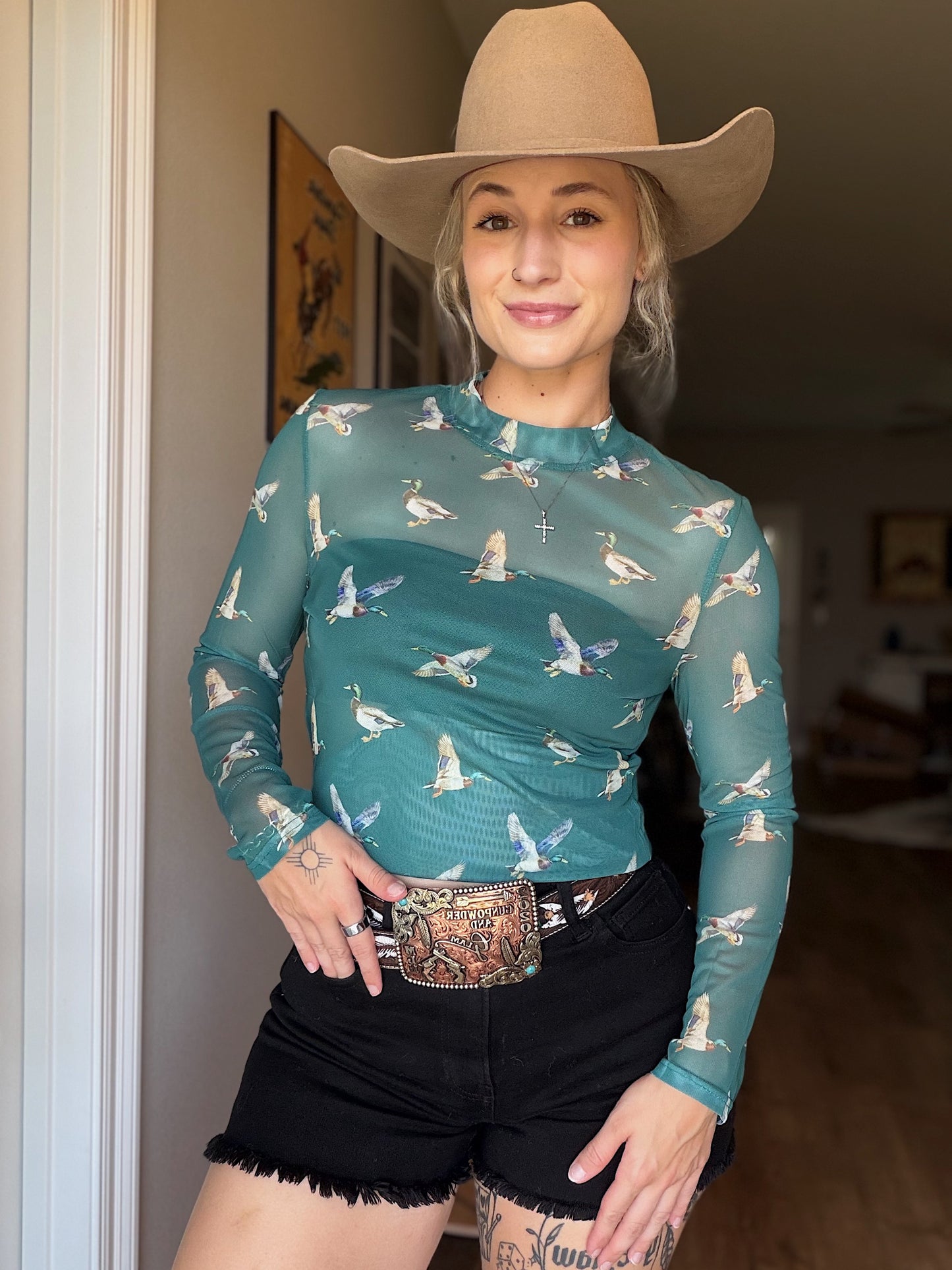 The Mallard Mesh Top