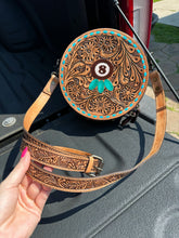 Load image into Gallery viewer, Tooled Leather 8 Ball Purse
