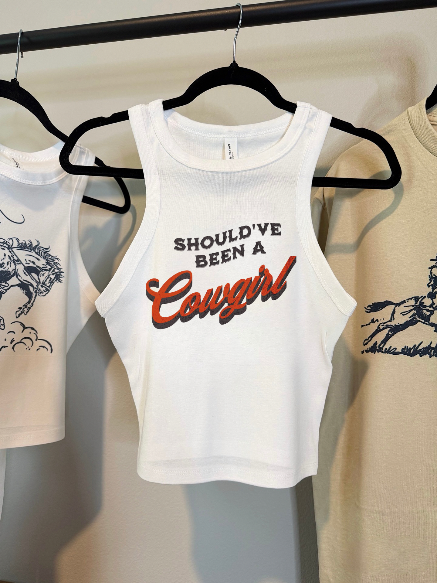 Should’ve Been A Cowgirl Cropped Tank