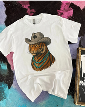 Load image into Gallery viewer, Tiger Cowboy Tee or Crewneck
