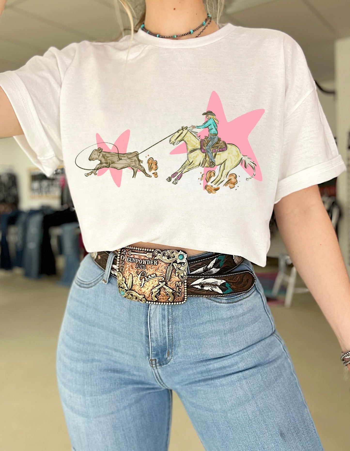 Cowgirl Roundup TEE or CREWNECK