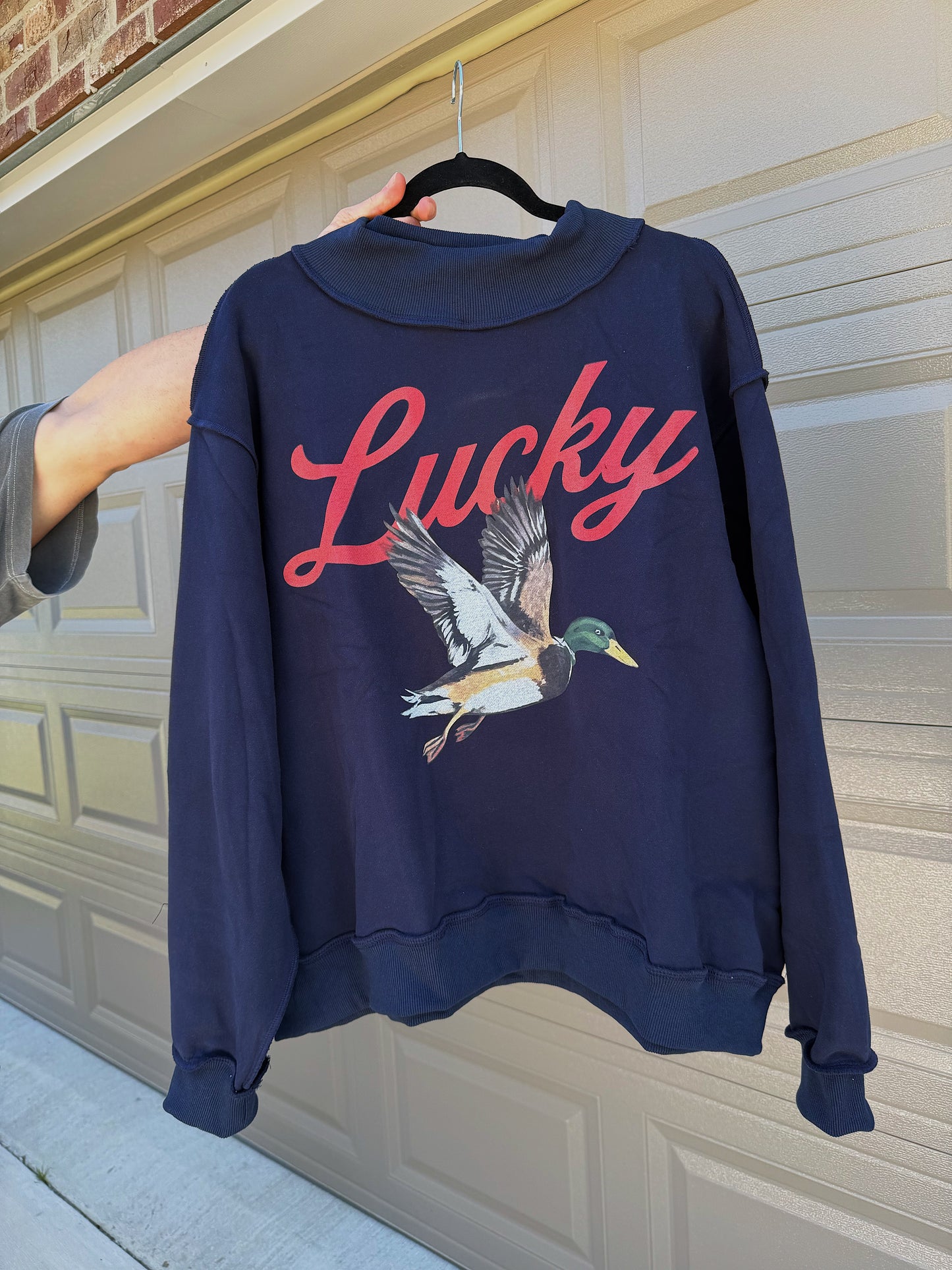 Lucky Mallard Reversible Mock Neck
