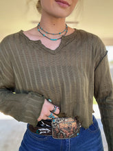Load image into Gallery viewer, Olive Green Long Sleeve Crop
