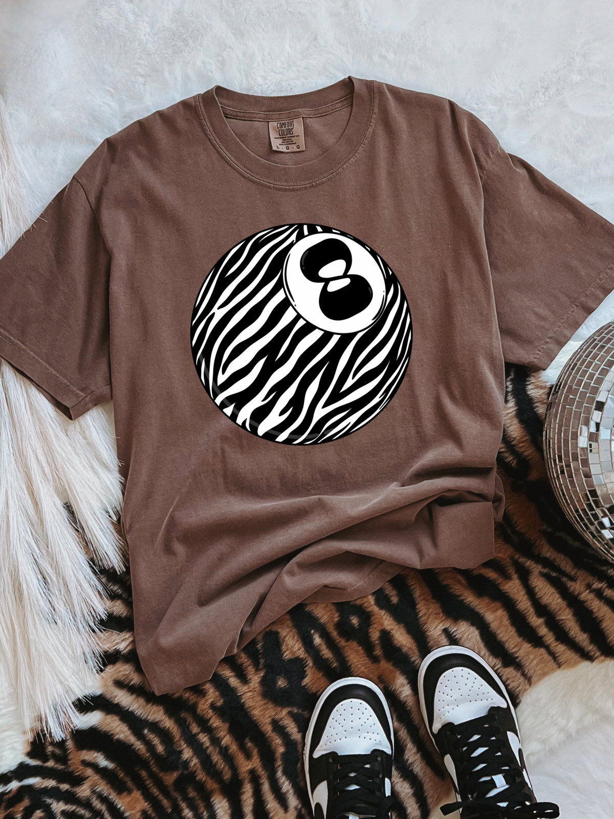 Zebra 8 Ball COMFORT COLORS TEE