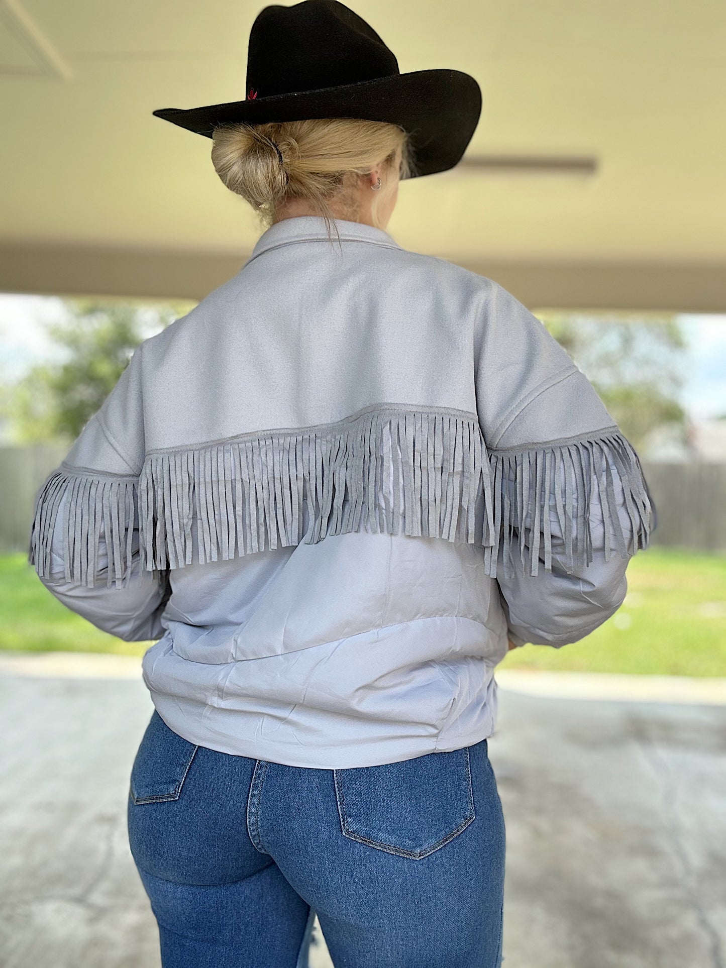 Fringe Puffer Jacket