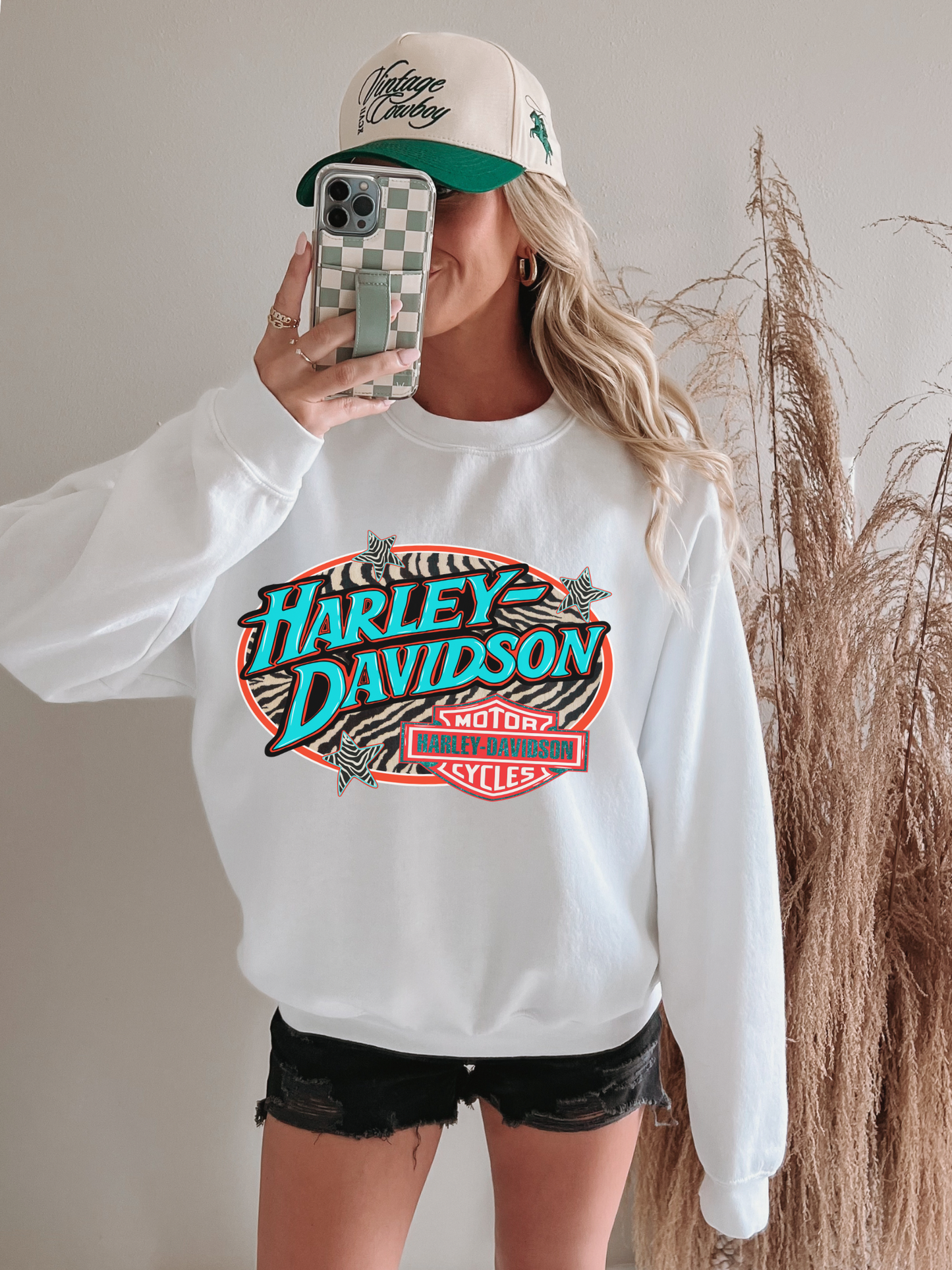 Zebra Harley TEE or CREWNECK