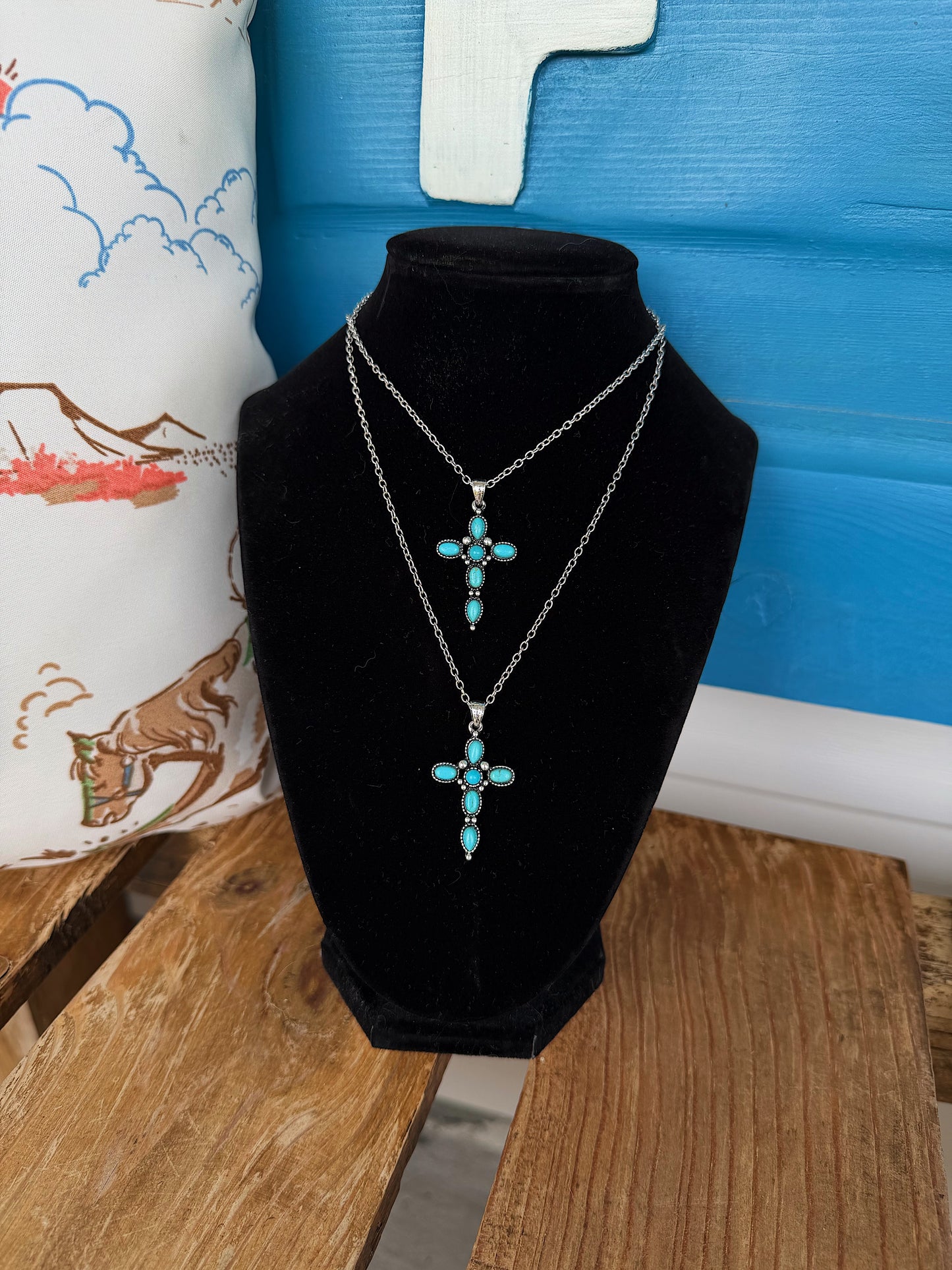 Turquoise Cross Necklace