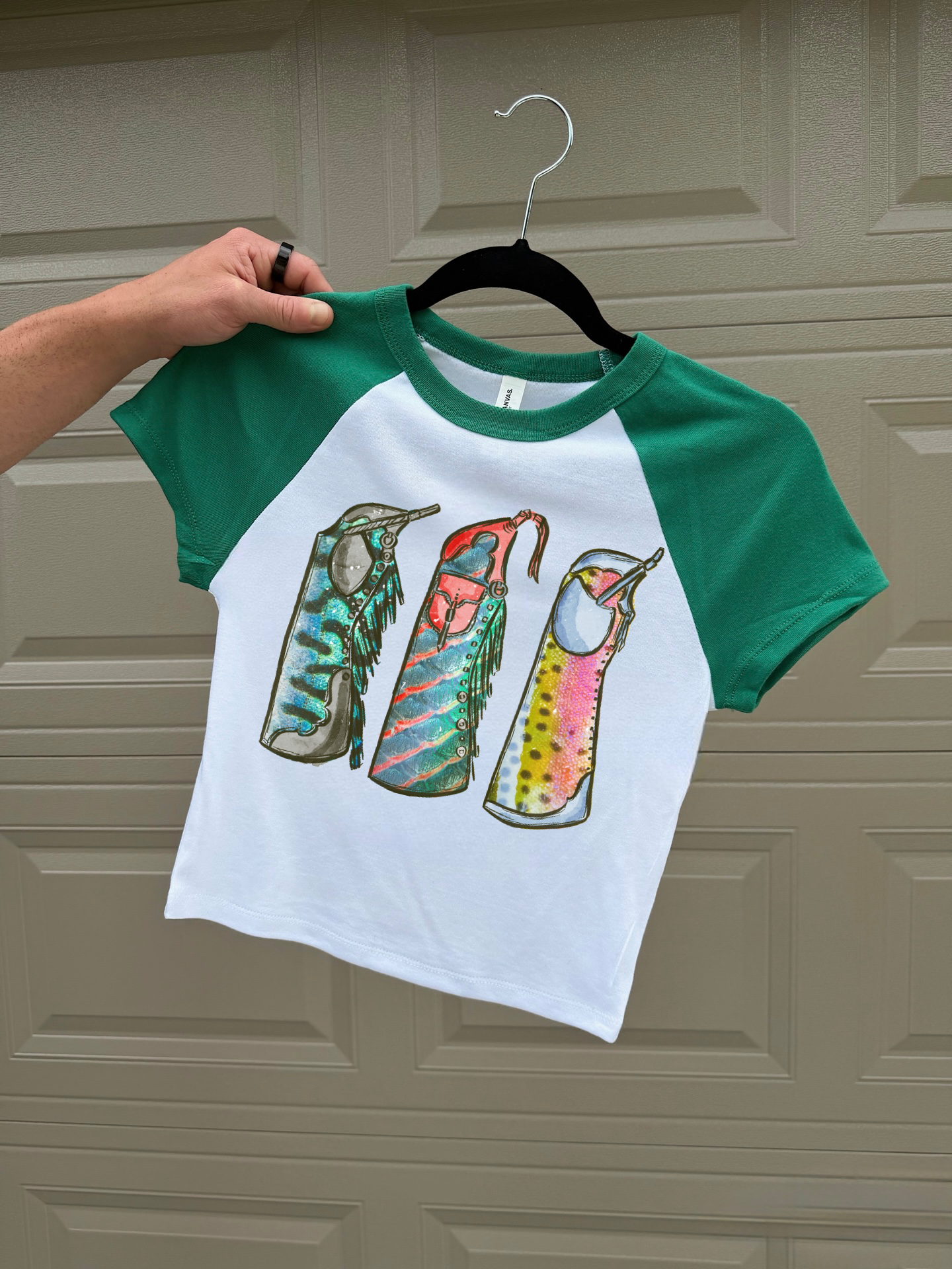 Fishie Print Chaps Baby Tee