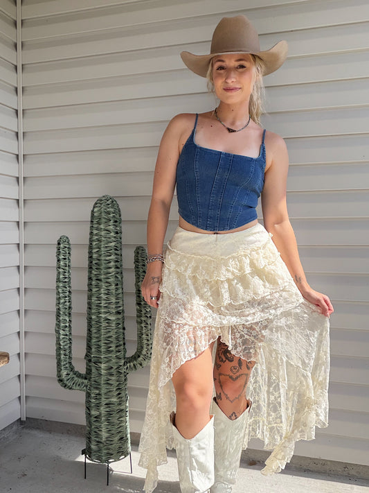 Dust & Lace High-Low Skirt