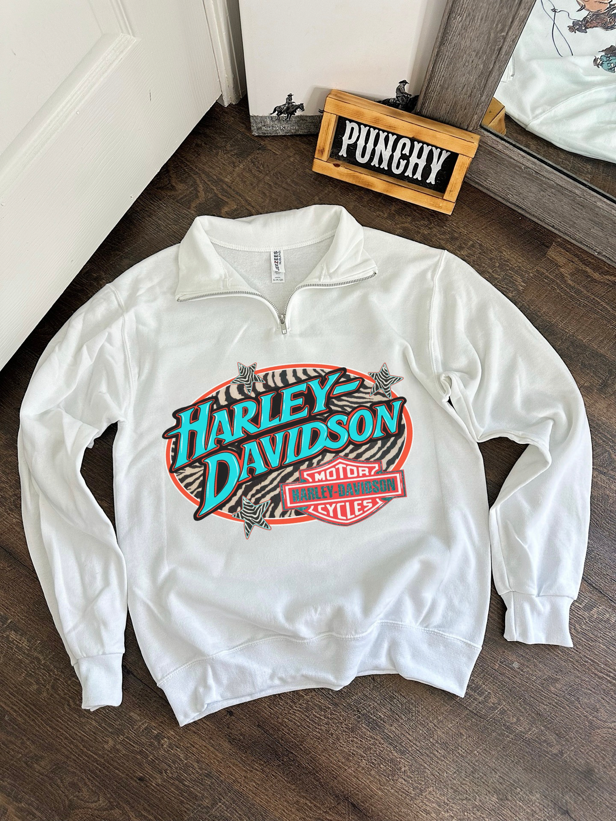 Zebra Harley Quarter Zip