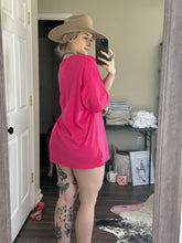 Load image into Gallery viewer, YeeHaw Oversized Tee (Hot Pink)
