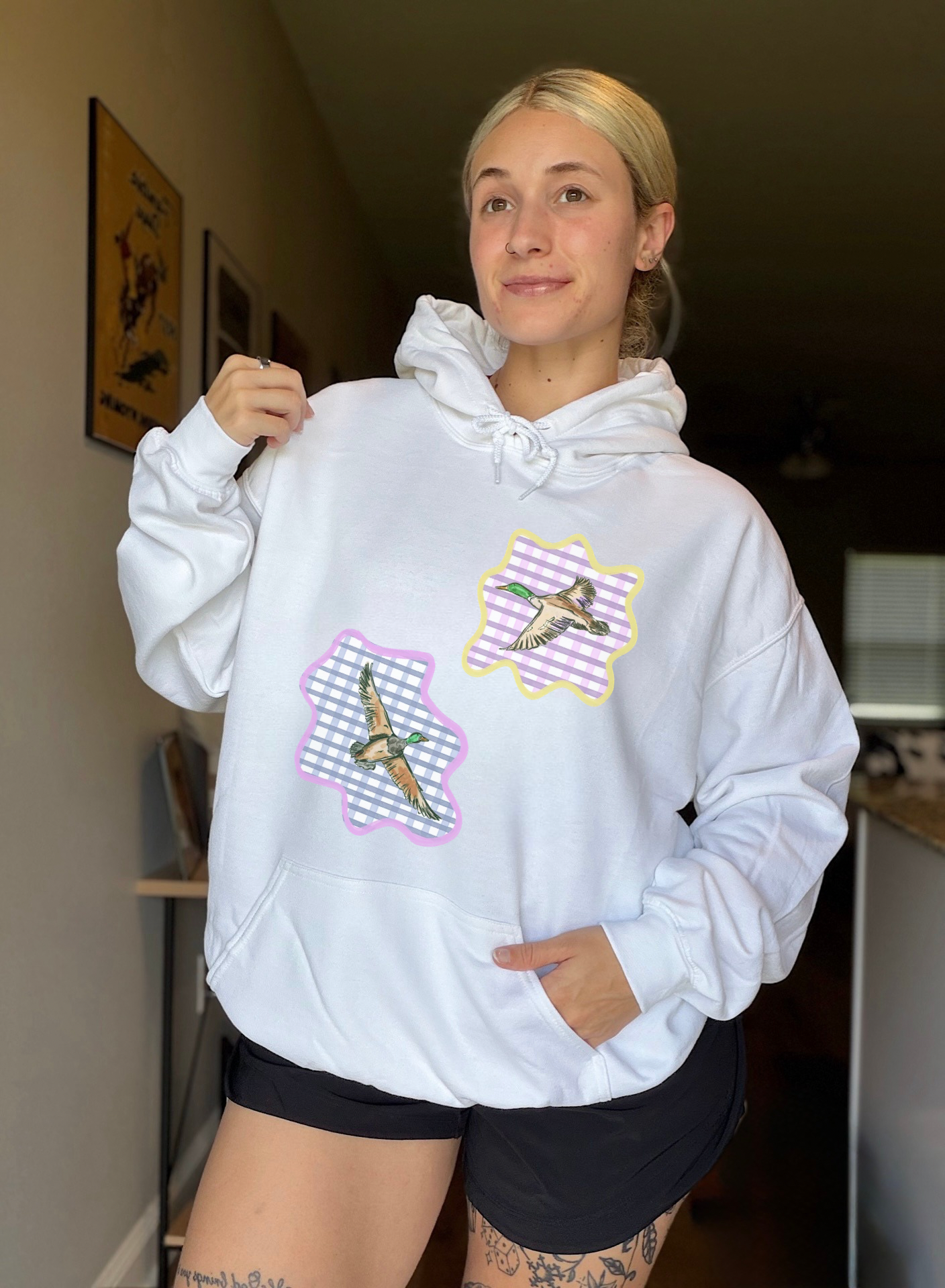 Gingham Mallards Hoodie