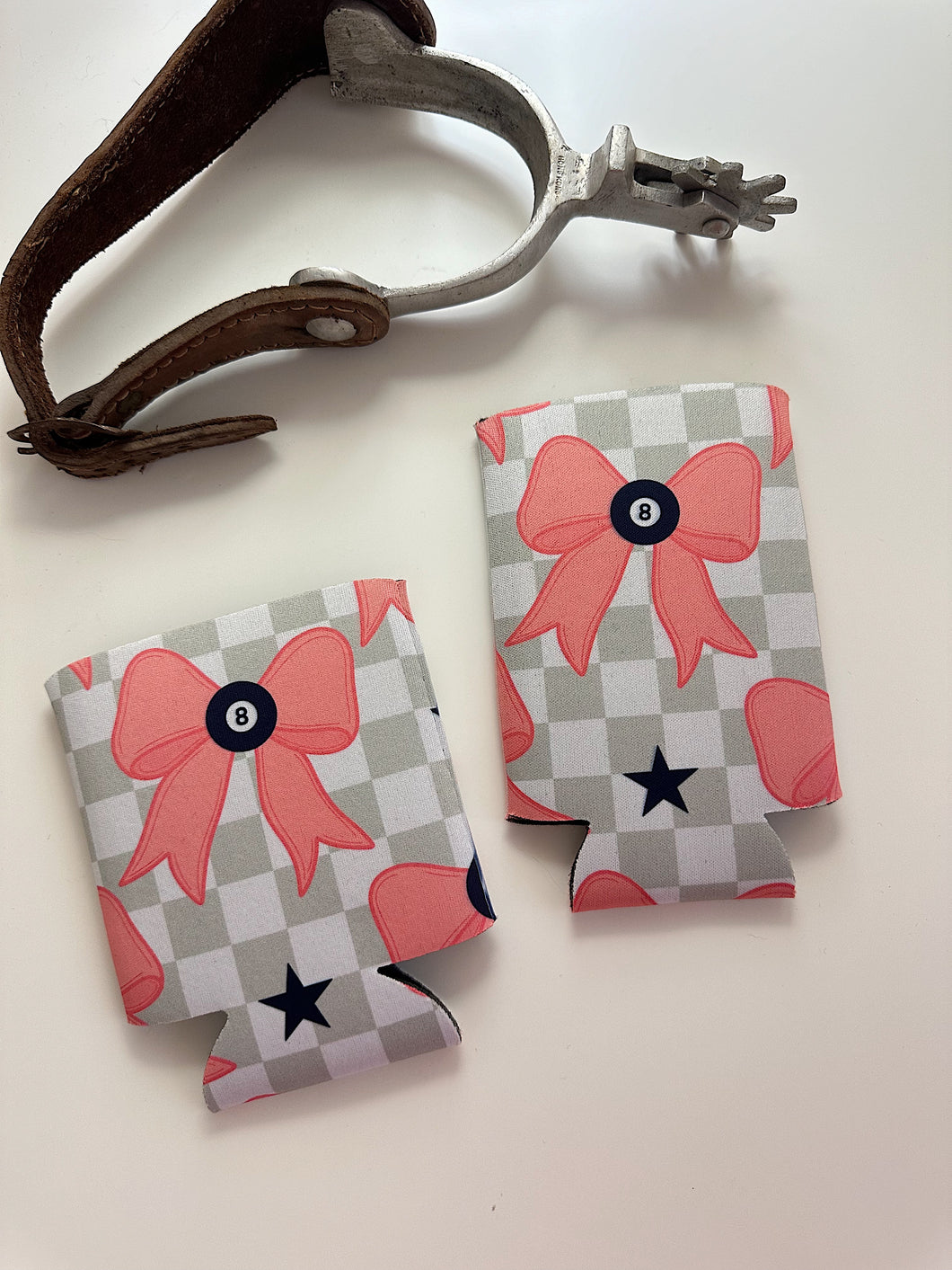 8 Ball Bow Koozie (2 sizes)