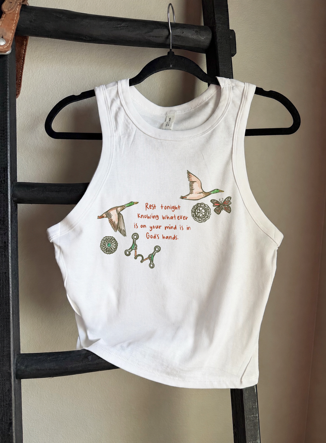 In God’s Hands Cropped Tank