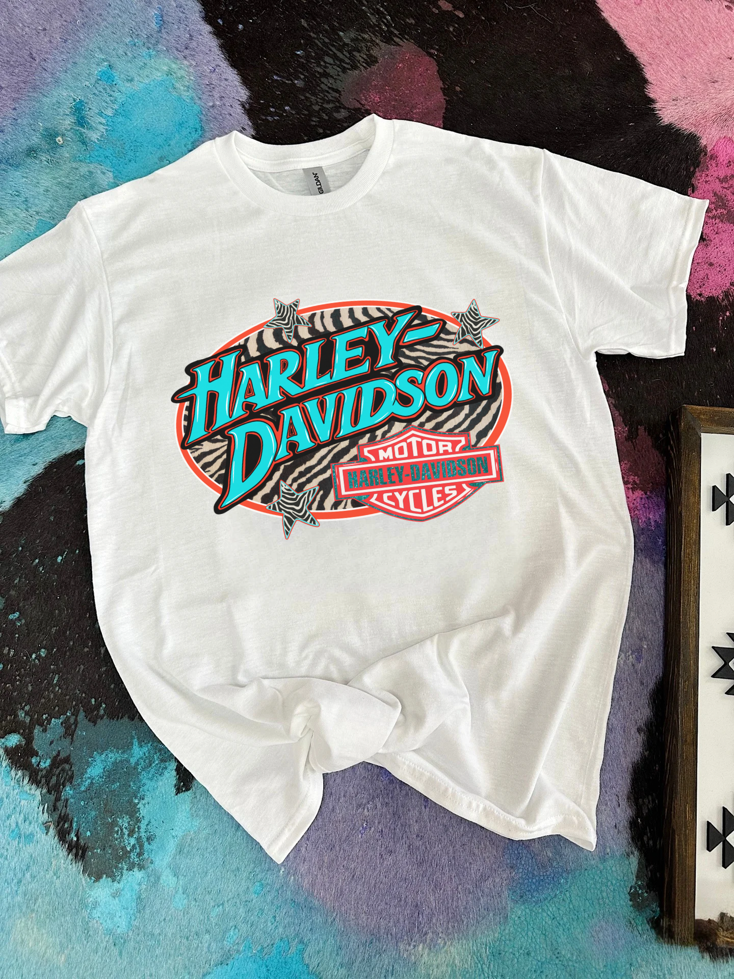 Zebra Harley TEE or CREWNECK