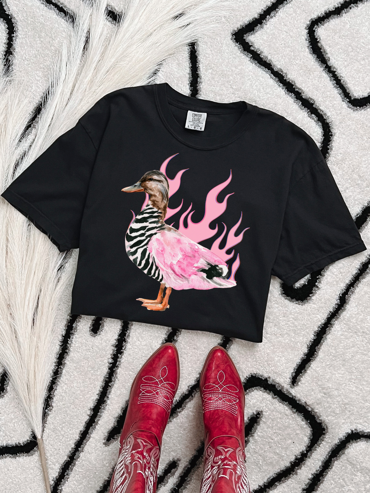 Pink Flame Mallard COMFORT COLORS TEE