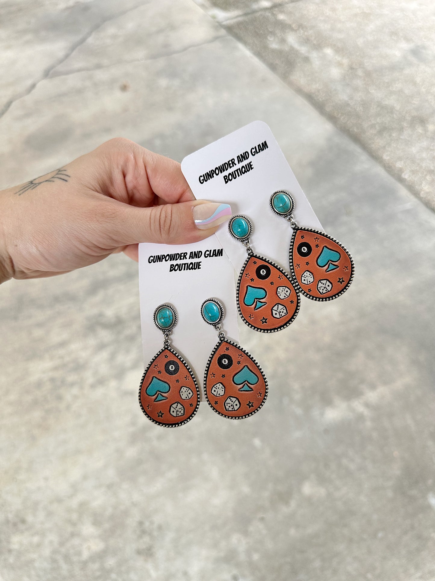 Leather Earrings (Dice)