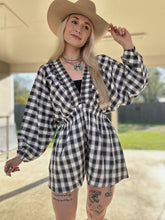 Load image into Gallery viewer, The Plaid Romper
