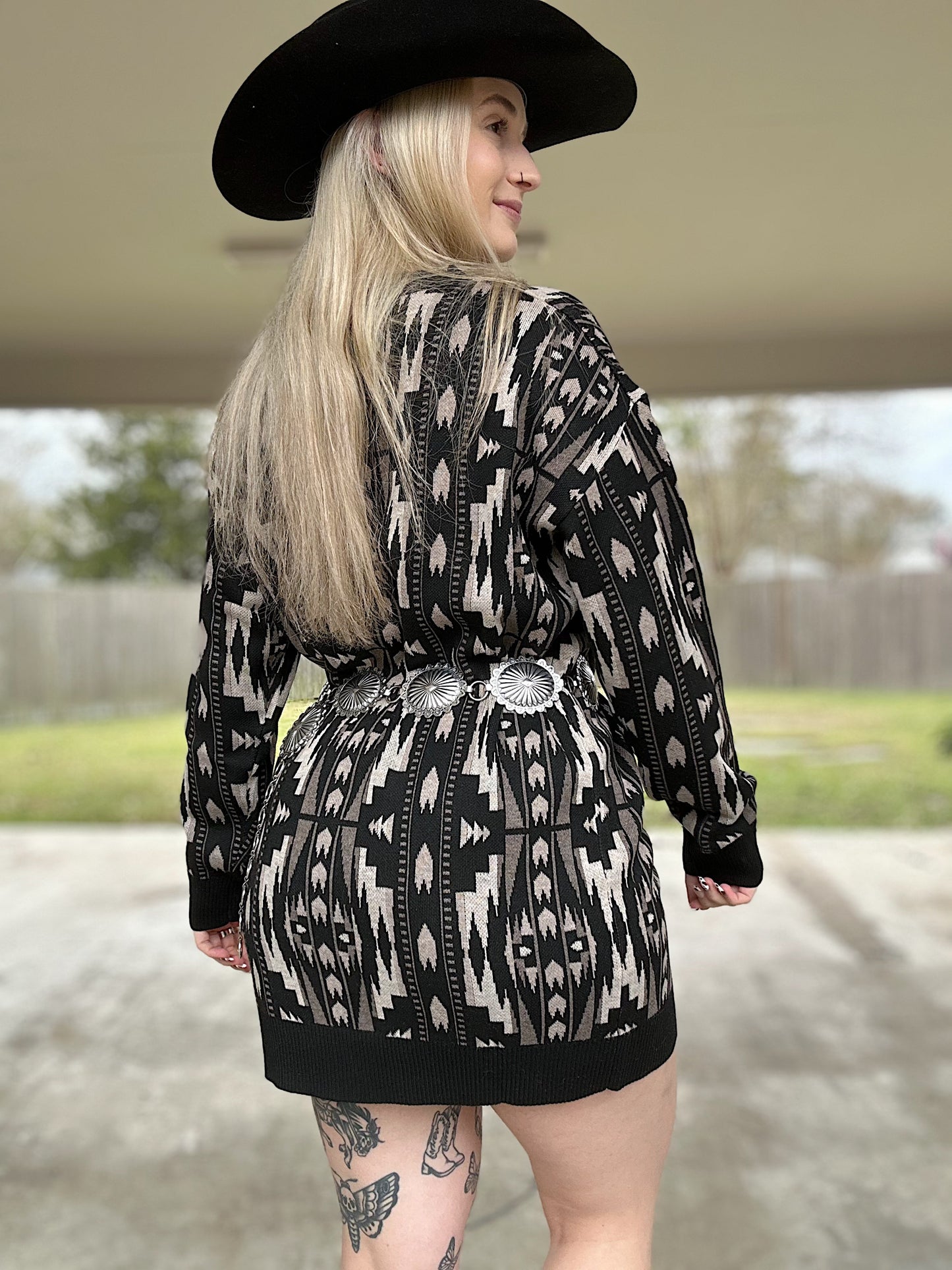 The Aztec Sweater Dress