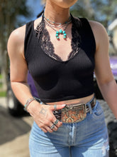 Load image into Gallery viewer, Lace Halter Tank (Black)
