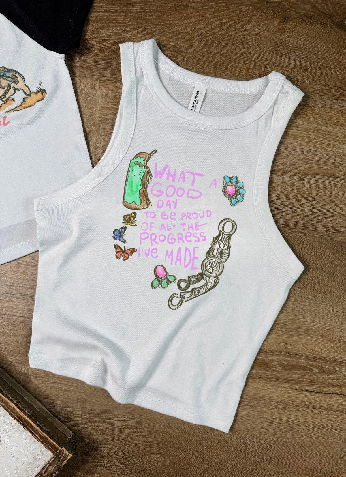 What A Good Day Cropped Tank