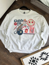 Load image into Gallery viewer, Giddy Up Collage TEE, CREWNECK or QUARTER ZIP
