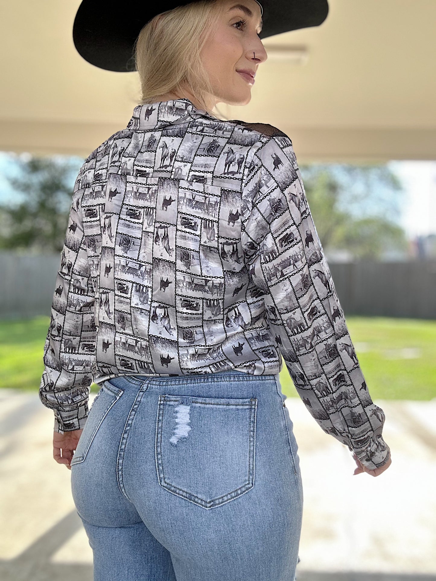 Lasso The Lace Button Down