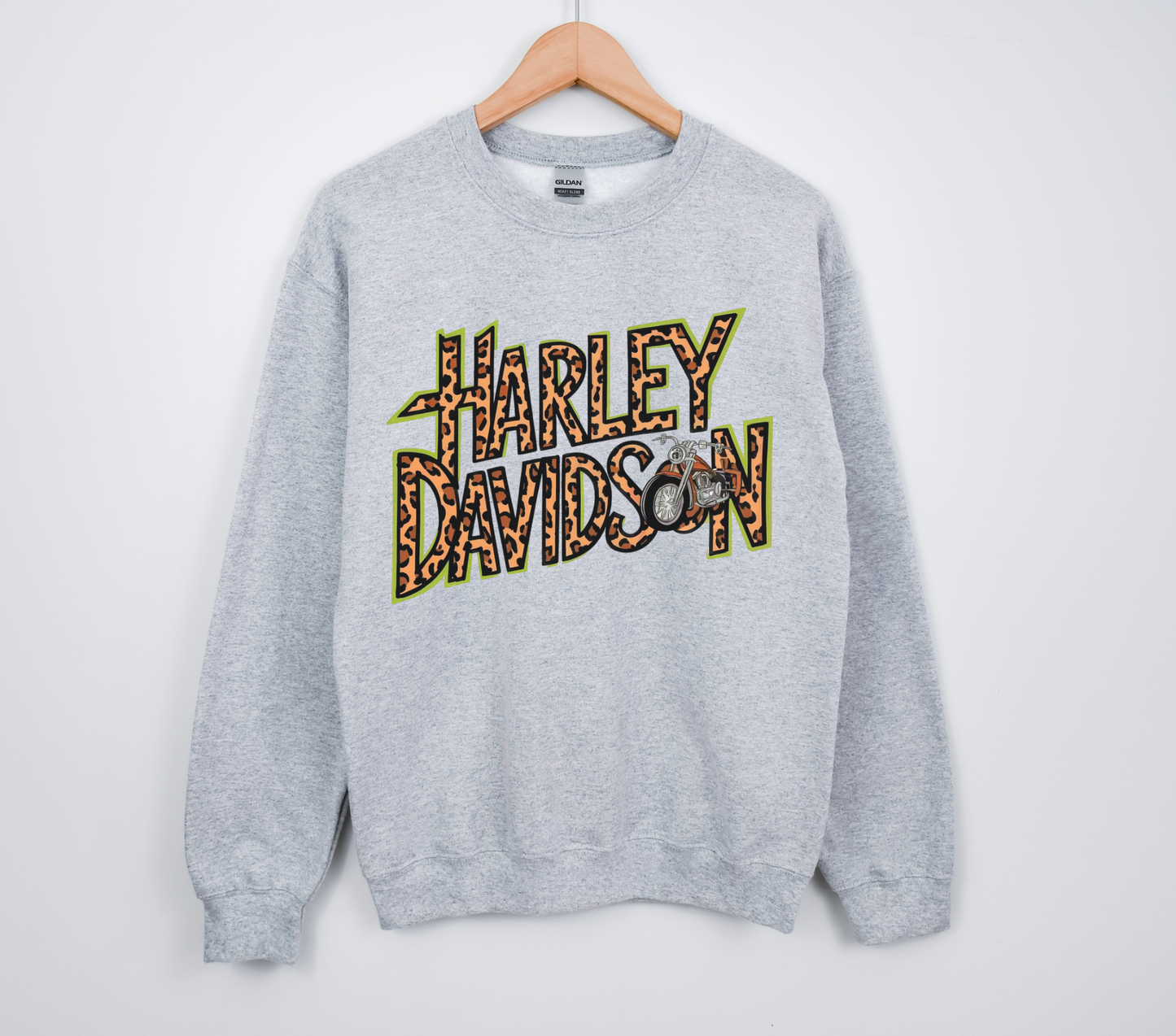 Leopard Harley TEE or CREWNECK