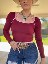 Load image into Gallery viewer, Two Tone Halter Long Sleeve

