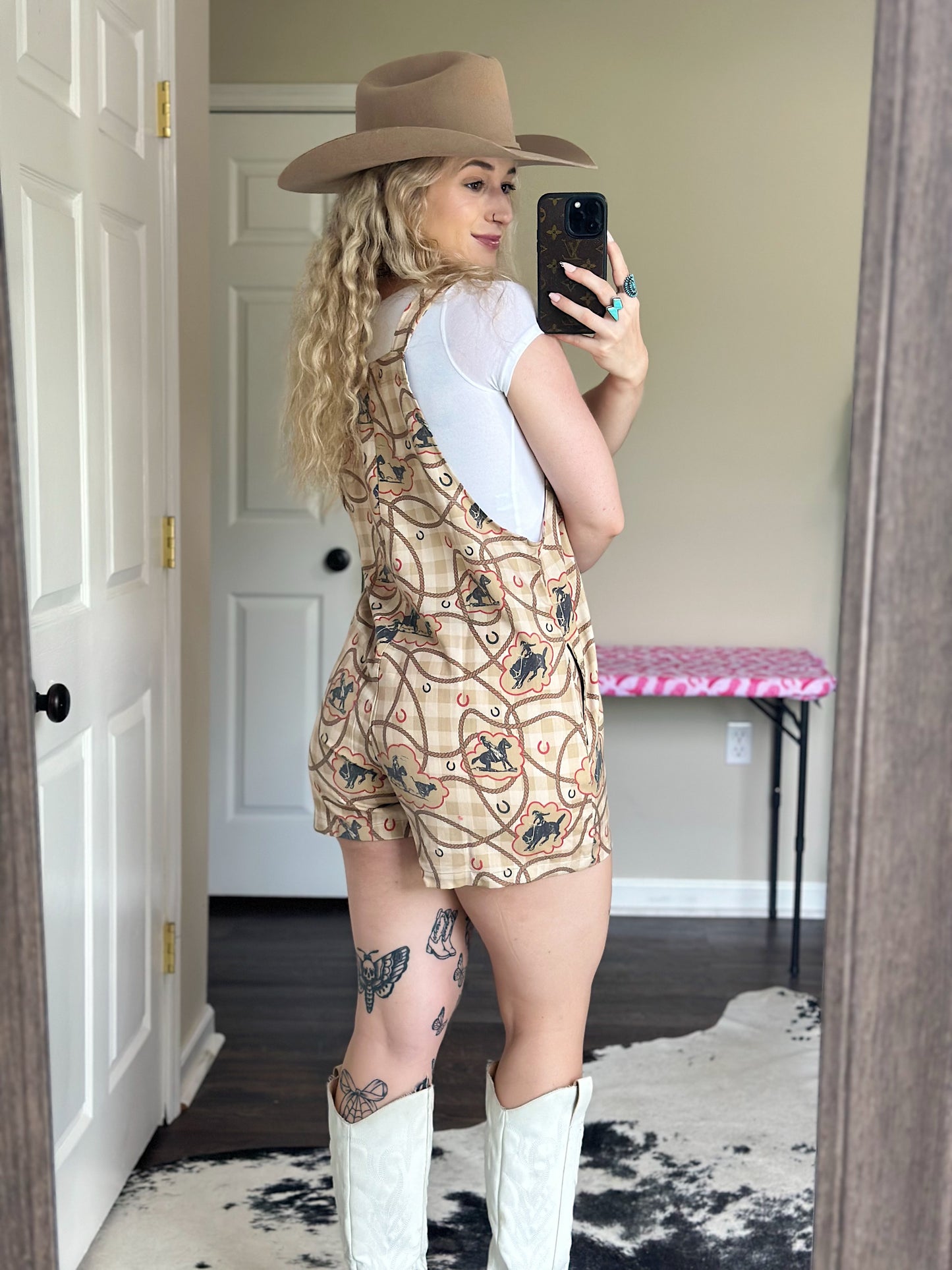 The Giddy Up Gingham Romper