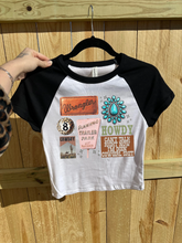 Load image into Gallery viewer, Cowgirl Collage Baby Tee
