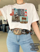 Load image into Gallery viewer, Being Insane Collage Tee or Crewneck
