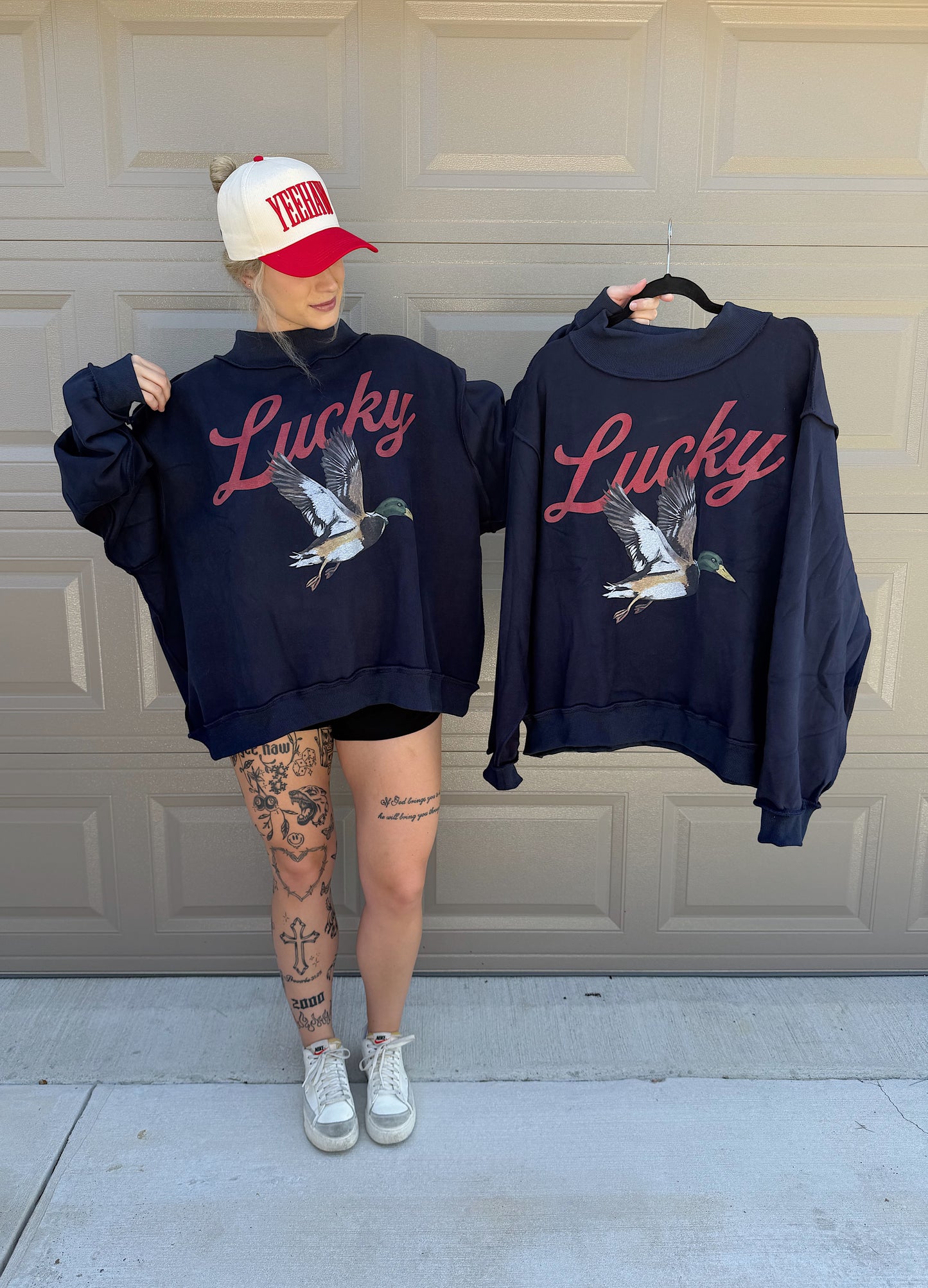Lucky Mallard Reversible Mock Neck
