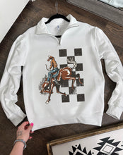 Load image into Gallery viewer, Checkered Cowboy Quarter Zip
