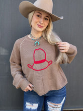 Load image into Gallery viewer, The Stitched Cowboy Hat Sweater
