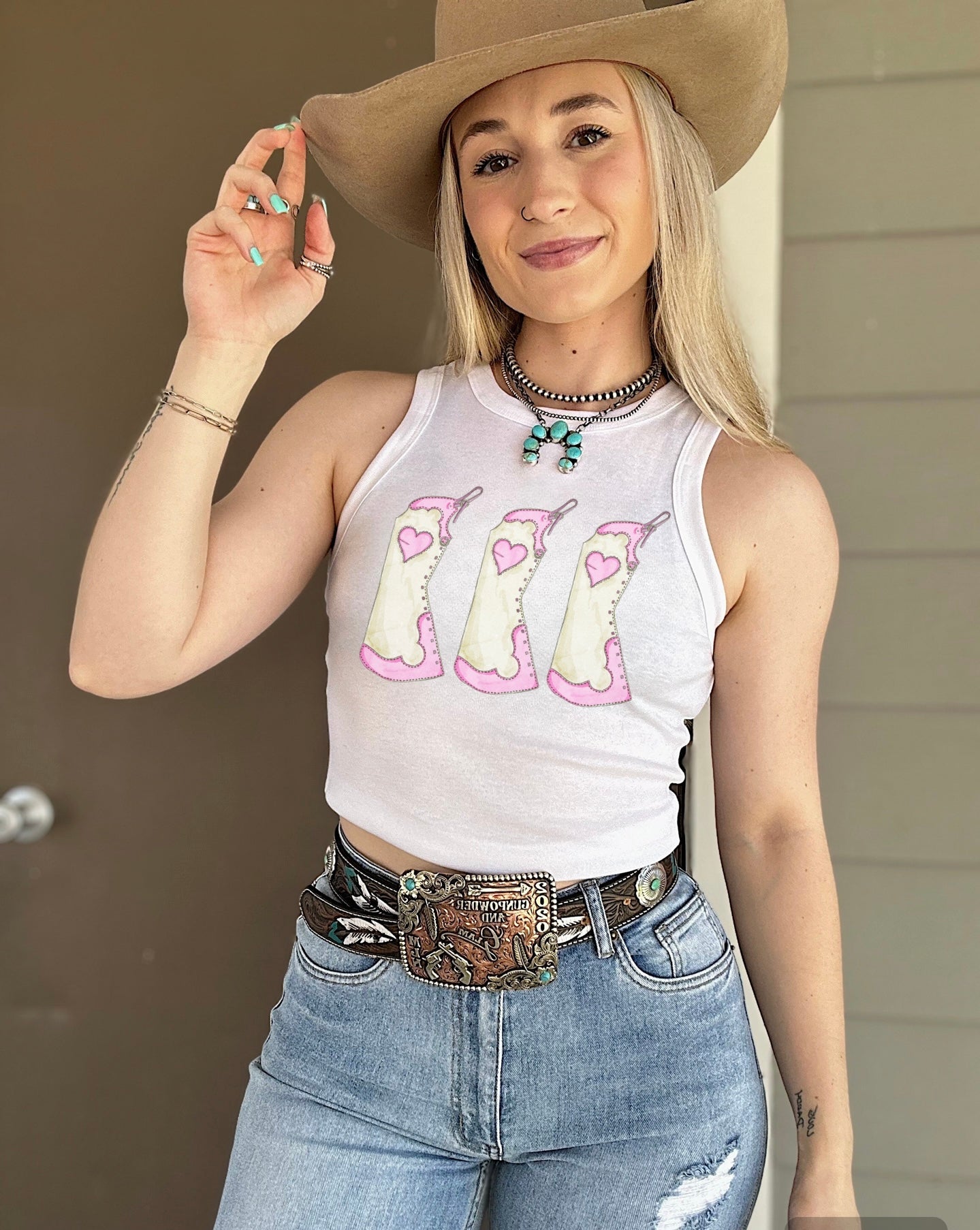 Sweetheart Chaps Cropped Tank