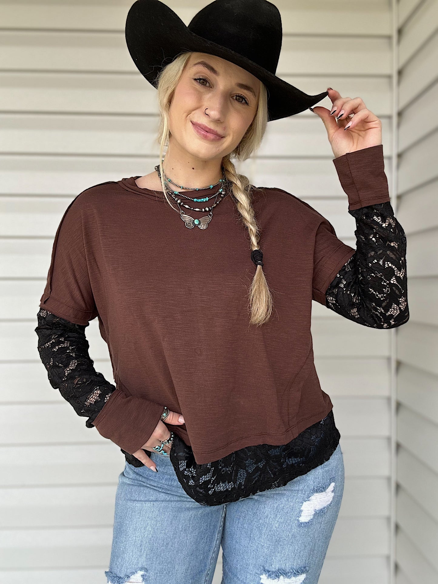 Lace Layered Long Sleeve