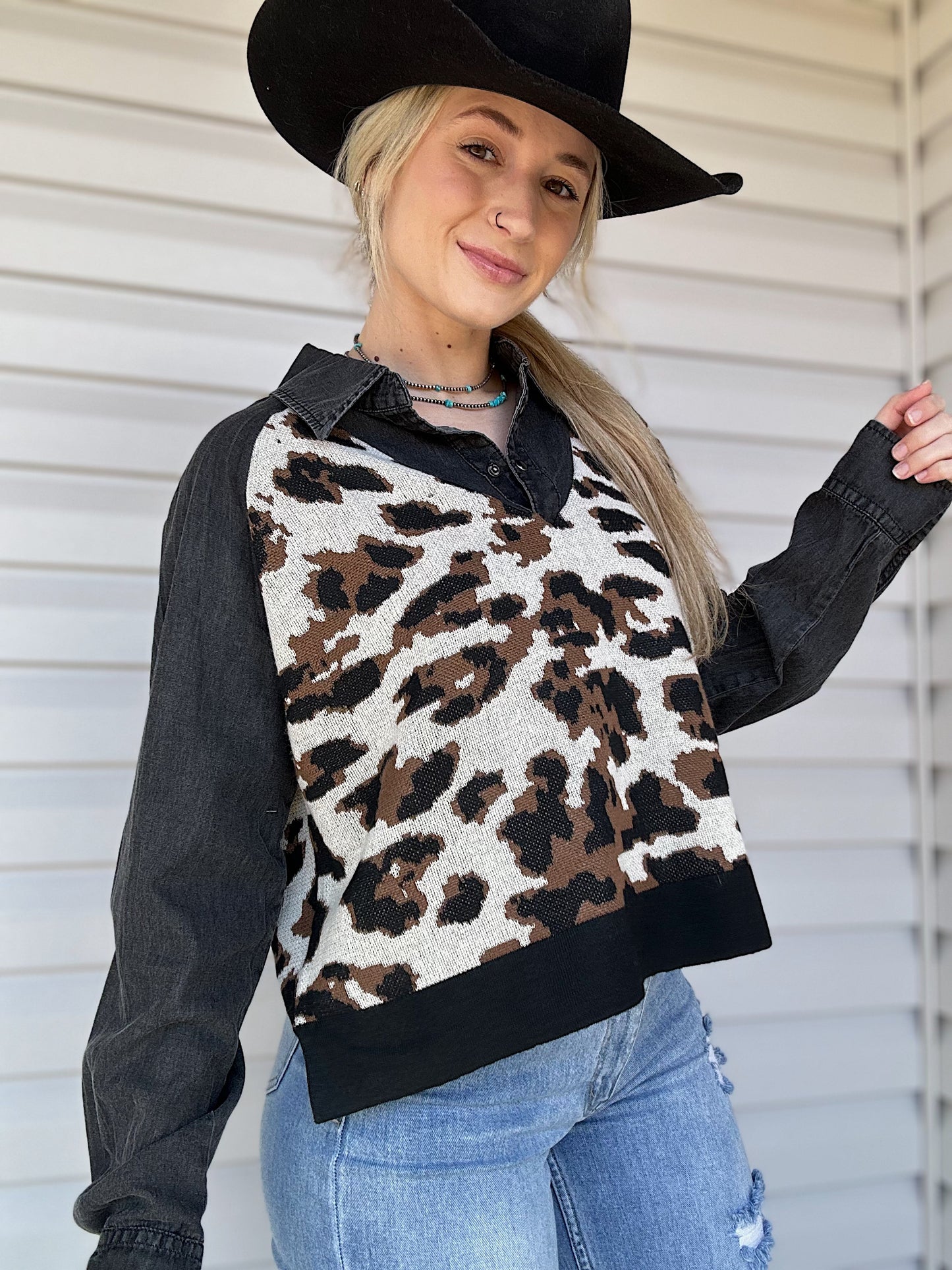 The Doubleshift Top (Leopard)