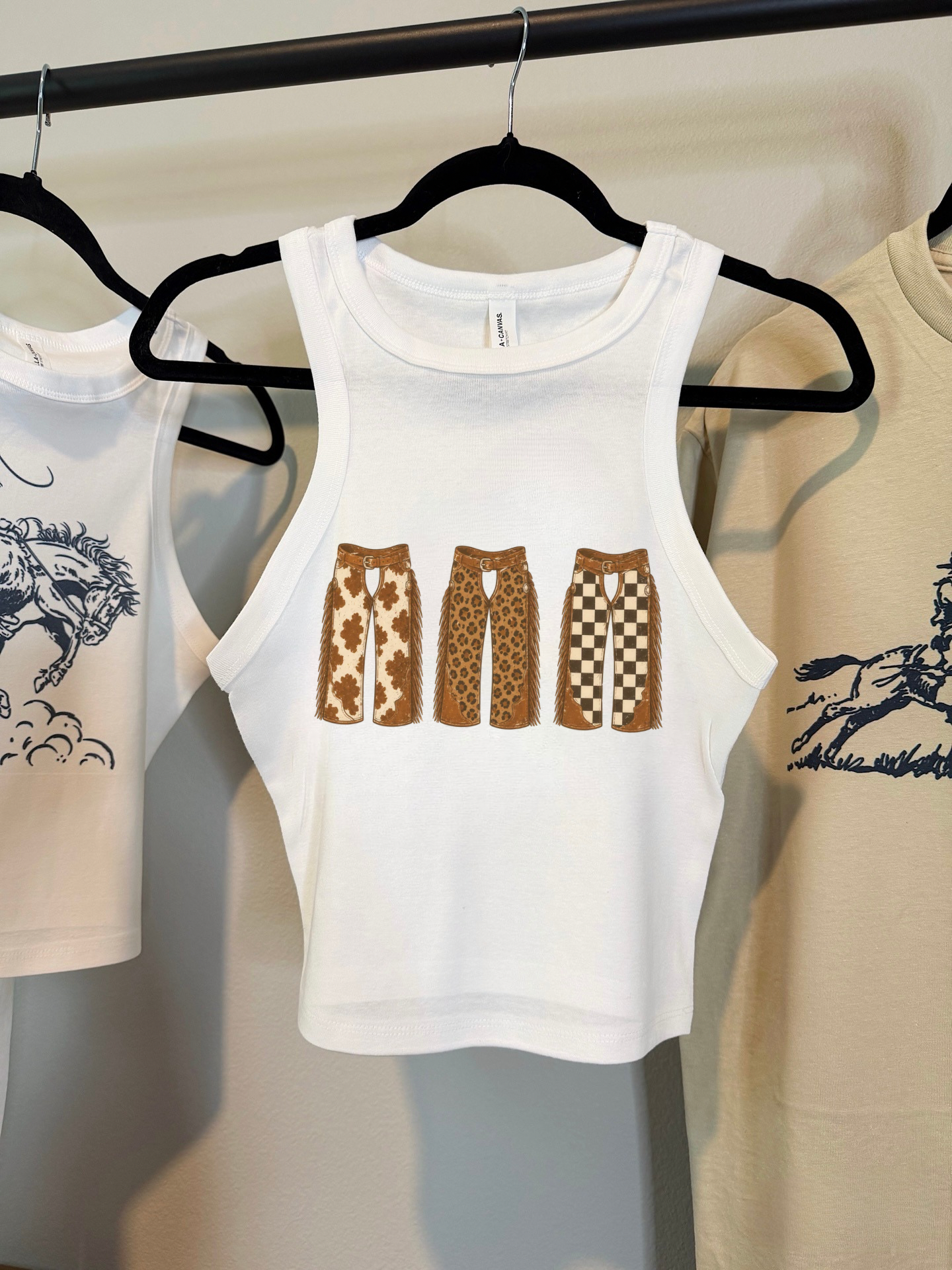 Triple Chaps Cropped Tank