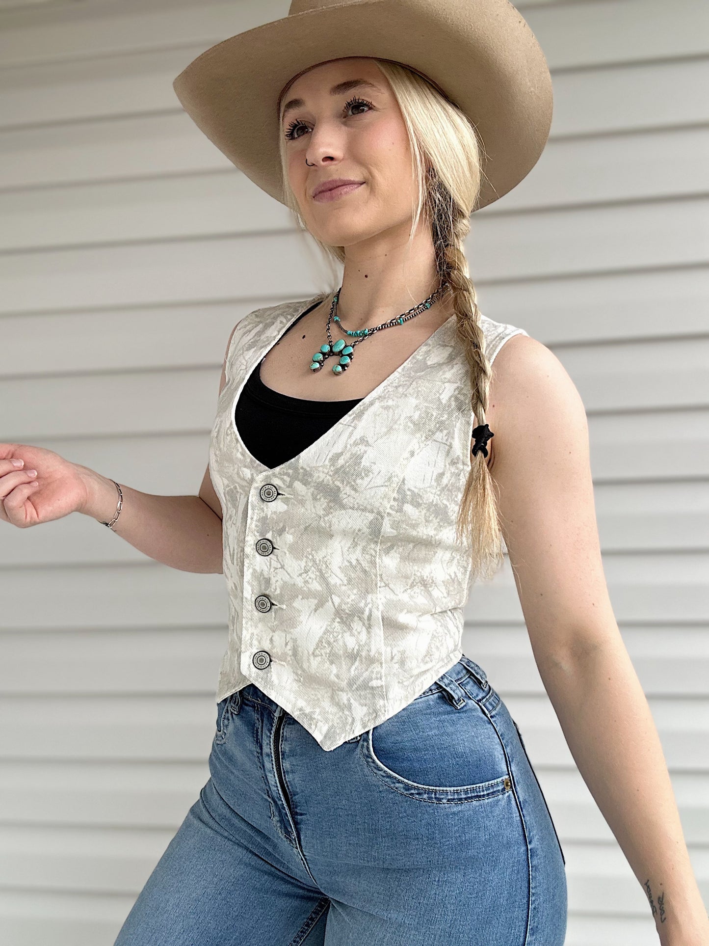 Camo Denim Vest
